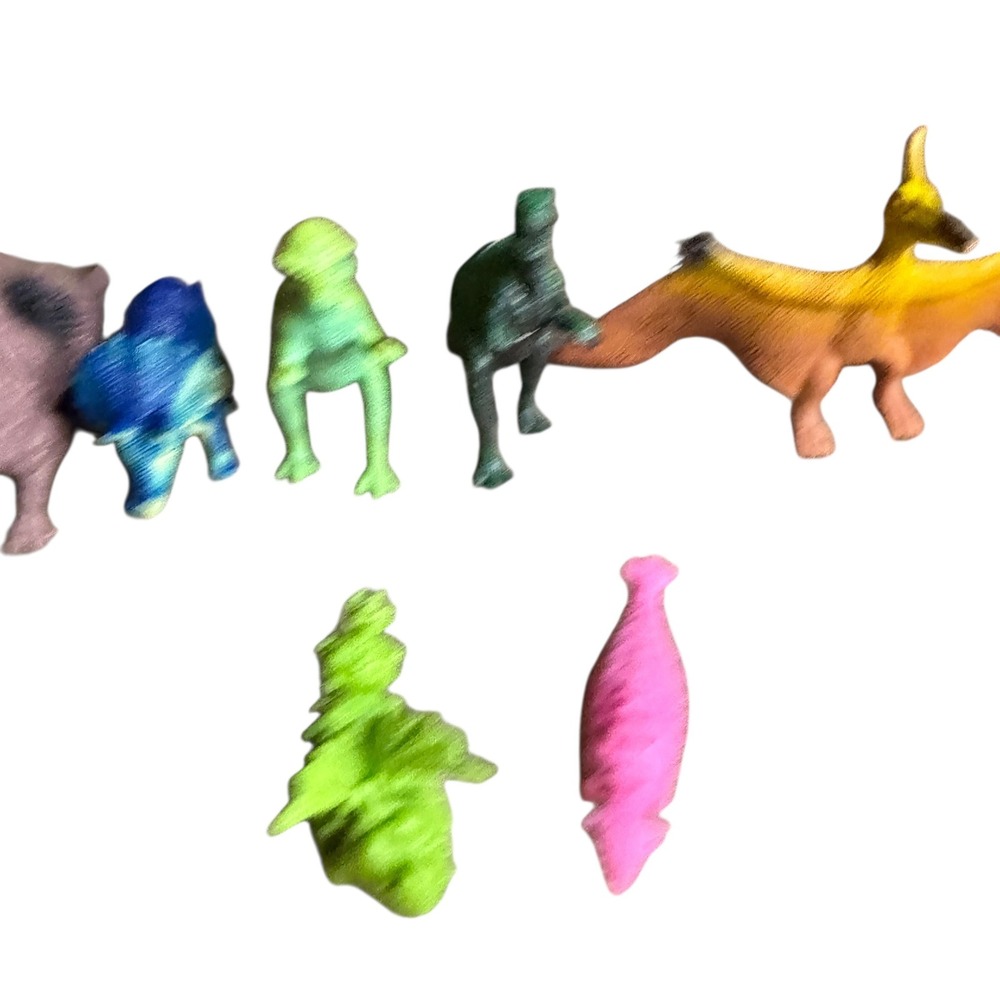 Vintage Style Plastic Dinosaur Toy Figure Lot Mixed Species Multi Color 8pc - Picture 4 of 9